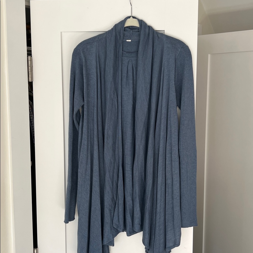 Lululemon soft blue wrap sweater circa 2015 O/S